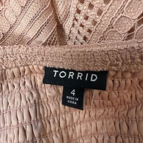 Torrid Pale Mauve Midi Lace Skater Dress - New - Size 26 (4) - Picture 5 of 5
